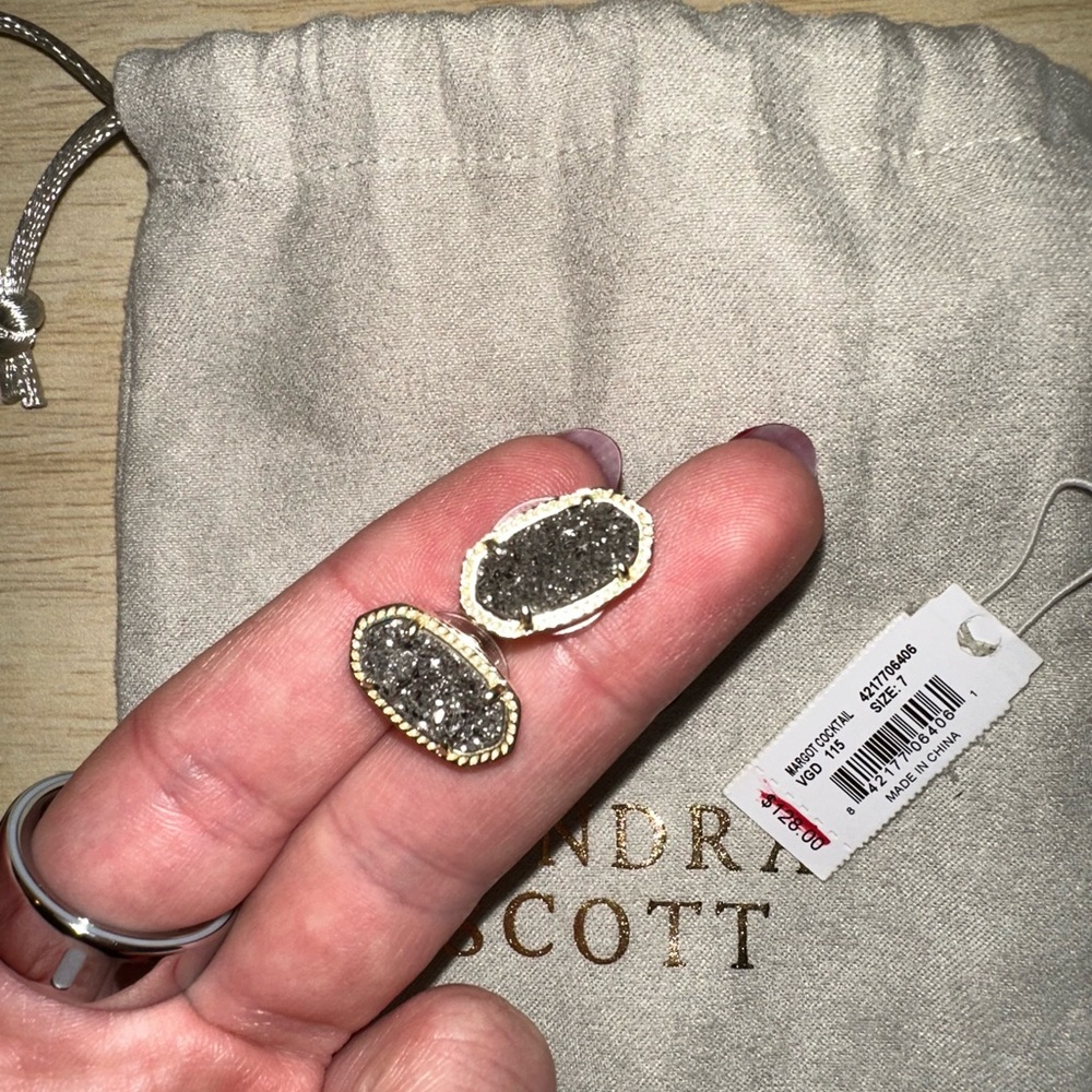 Kendra Scott Silver and Gold Earrings